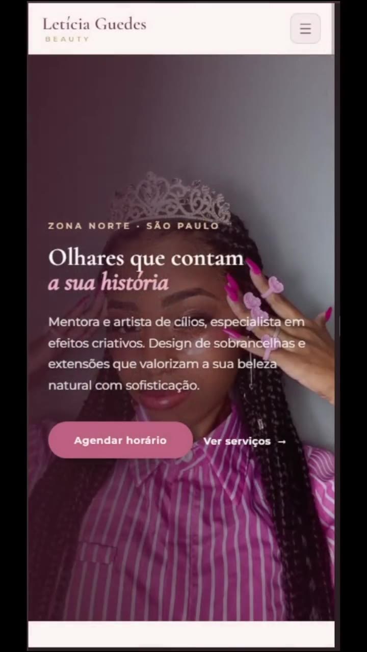 Leticia Guedes Beauty, site com agendamento online